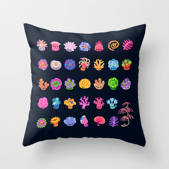 Coral (Anthozoa) Throw Pillow Gallery Image 6