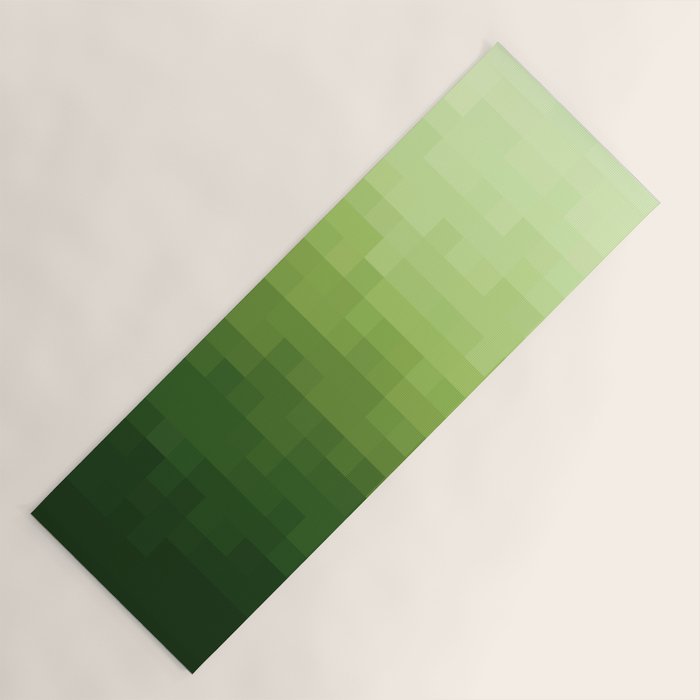 Gradient Pixel Green Yoga Mat Gallery Image 1