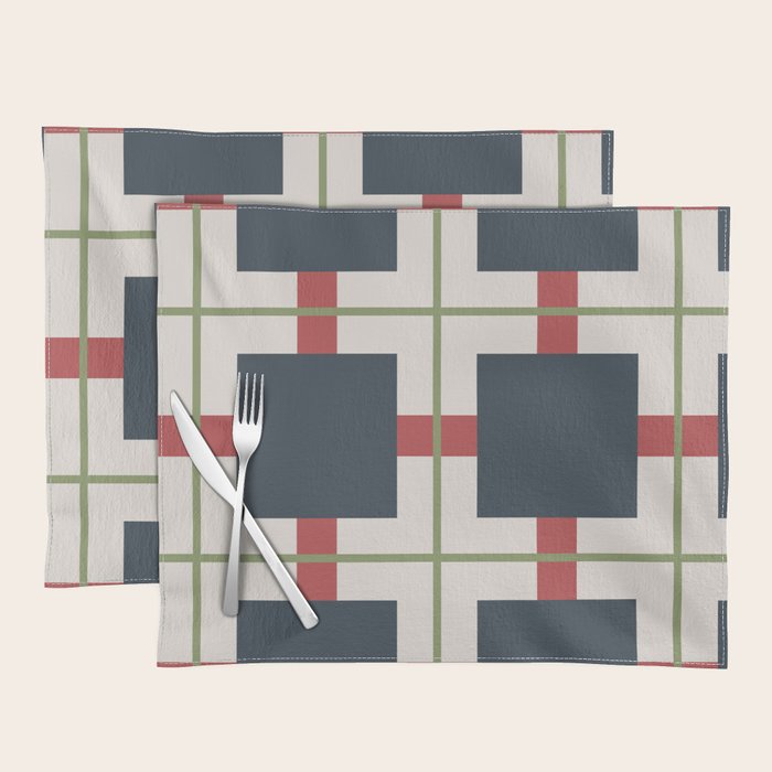 Classic Holiday Plaid Pattern Placemat Gallery Image 1