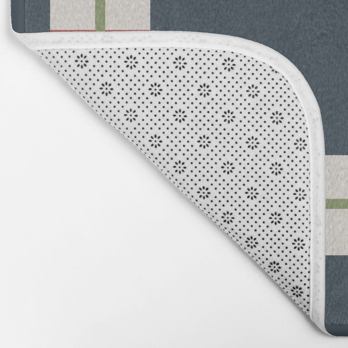 Classic Holiday Plaid Pattern Bath Mat Gallery Image 2