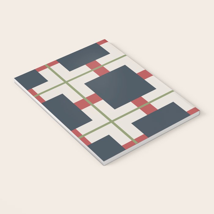 Classic Holiday Plaid Pattern Notebook Gallery Image 3