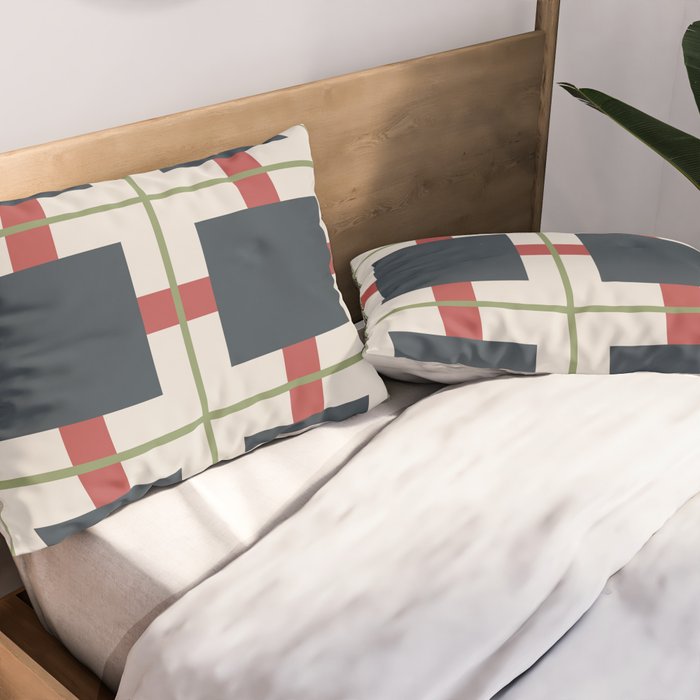 Classic Holiday Plaid Pattern Pillow Sham Gallery Image 2