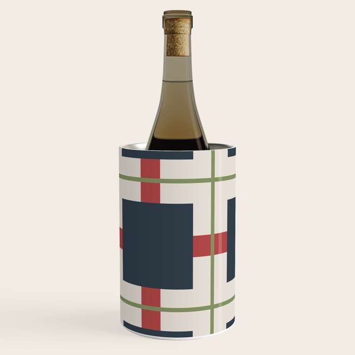 Classic Holiday Plaid Pattern Wine Chiller Gallery Image 3
