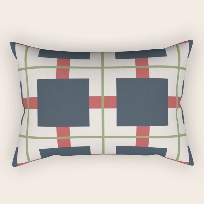 Classic Holiday Plaid Pattern Rectangular Pillow Gallery Image 2