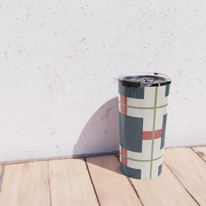 Classic Holiday Plaid Pattern Travel Mug Gallery Image 4