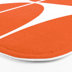 Mid Century Modern Orange Square Bath Mat Gallery Image 3