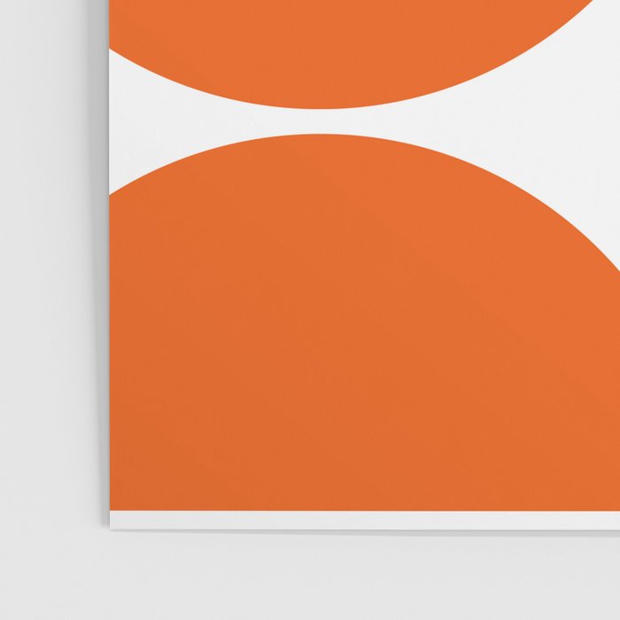 Mid Century Modern Orange Square Poster Gallery Image 3