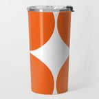 Mid Century Modern Orange Square Travel Mug Gallery Image 2