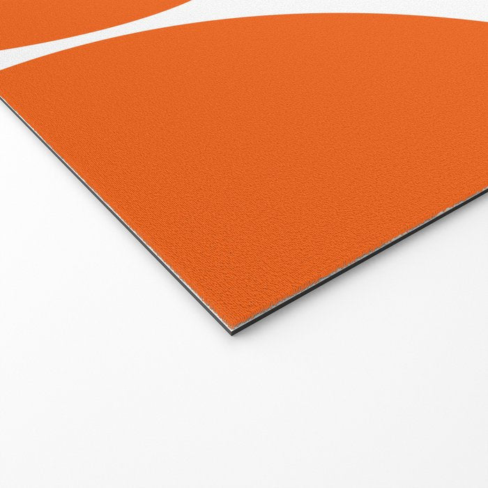 Mid Century Modern Orange Square Welcome Mat Gallery Image 2