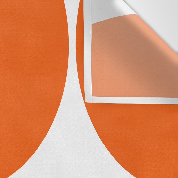 Mid Century Modern Orange Square Wall Tapestry Gallery Image 3