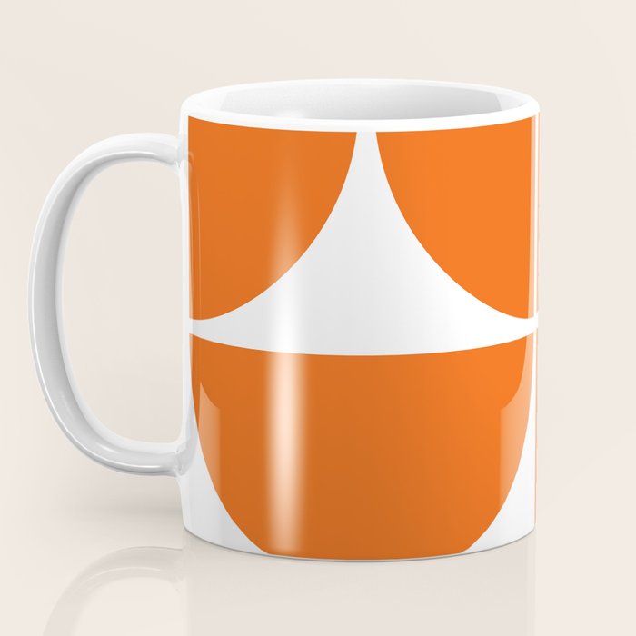 Mid Century Modern Orange Square Coffee Mug Gallery Image 3