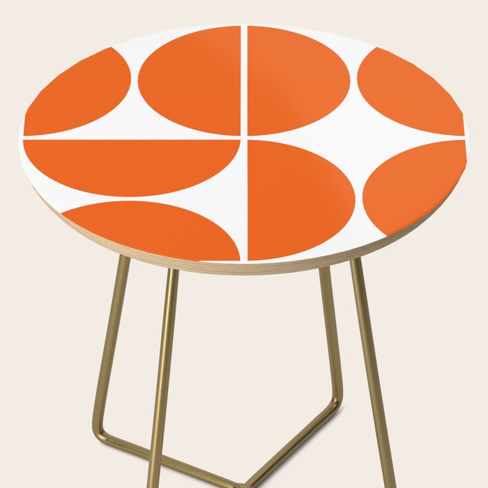Mid Century Modern Orange Square Side Table Gallery Image 2