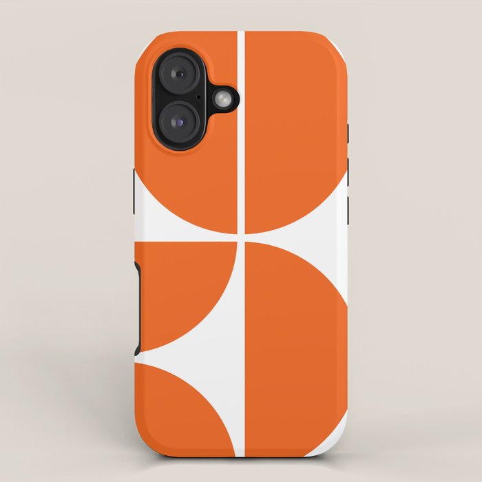 Mid Century Modern Orange Square iPhone Case Gallery Image 1