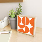 Mid Century Modern Orange Square Mini Art Print Gallery Image 2