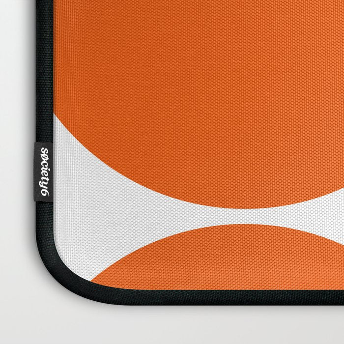 Mid Century Modern Orange Square Laptop Sleeve Gallery Image 3