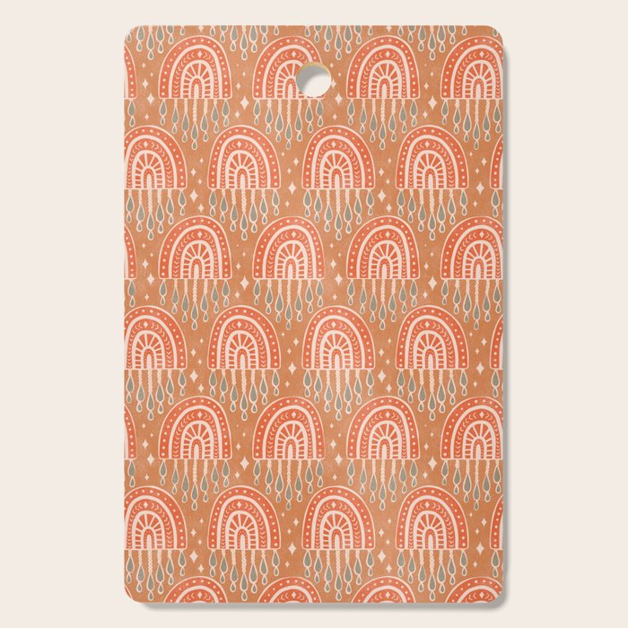 Little Rainbows - terracotta and caramel  Cutting Board Gallery Image 1