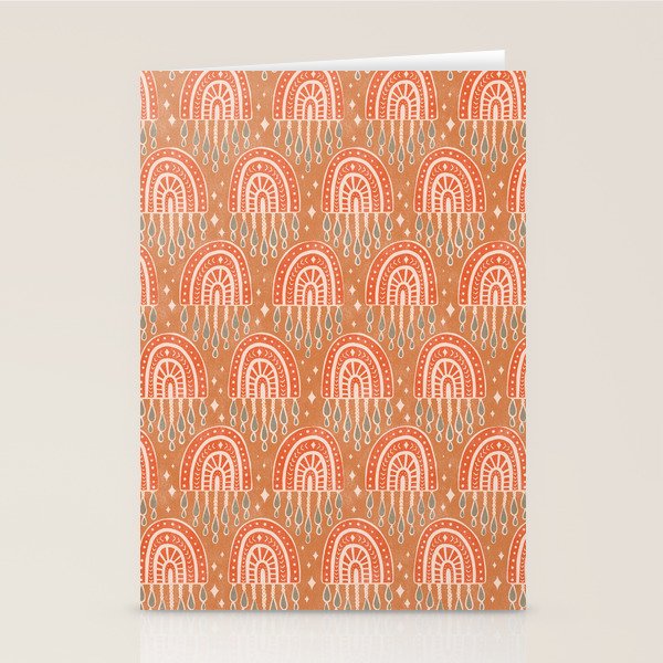 Little Rainbows - terracotta and caramel  Stationery Card Gallery Image 2