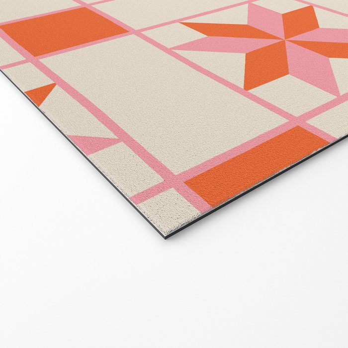 Vibrant Star Quilt Pattern Welcome Mat Gallery Image 2