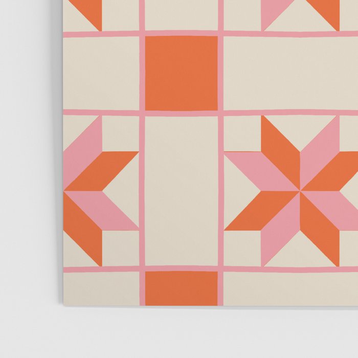 Vibrant Star Quilt Pattern Poster Gallery Image 3