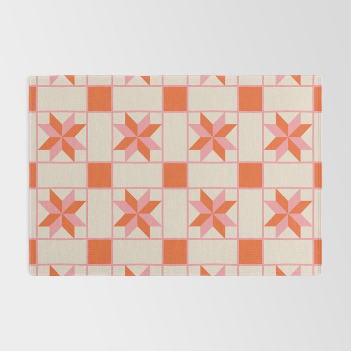 Vibrant Star Quilt Pattern Rug Gallery Image 2