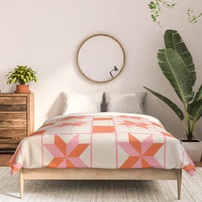 Vibrant Star Quilt Pattern Comforter Gallery Image 3