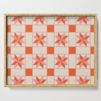 Vibrant Star Quilt Pattern Serving Tray Gallery Image 1