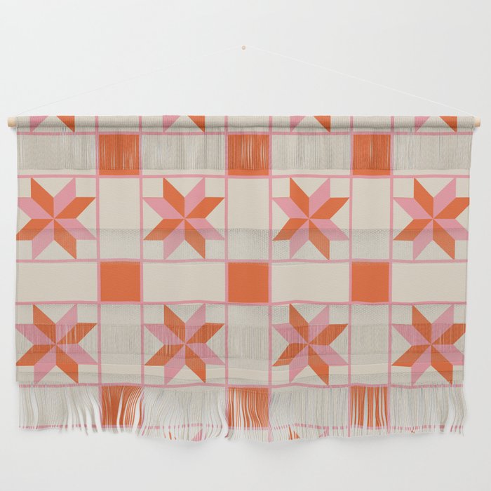 Vibrant Star Quilt Pattern Wall Hanging Gallery Image 1