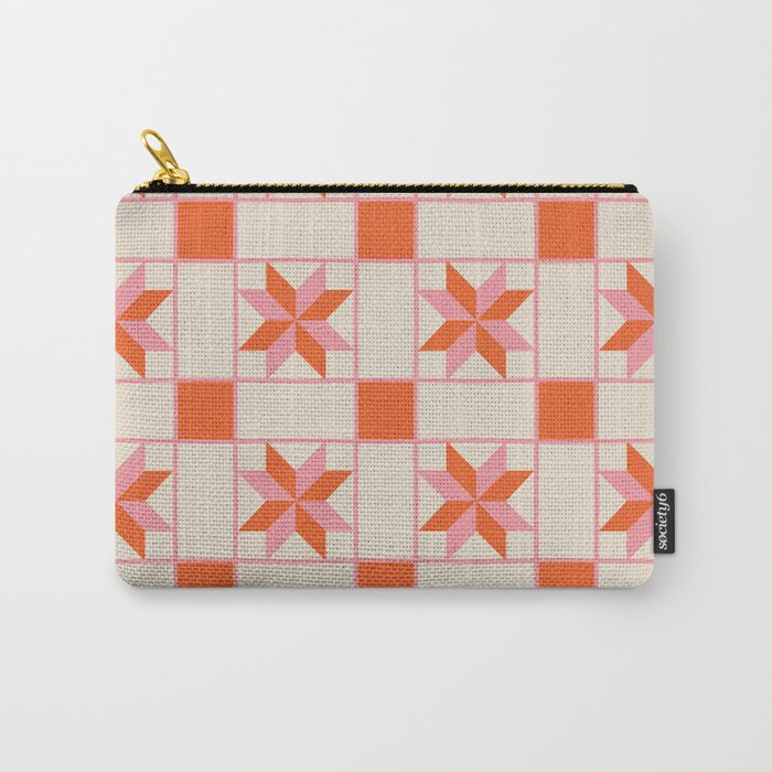 Vibrant Star Quilt Pattern Carry All Pouch Gallery Image 1