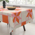 Vibrant Star Quilt Pattern Tablecloth Gallery Image 3