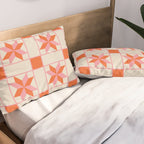 Vibrant Star Quilt Pattern Pillow Sham Gallery Image 2