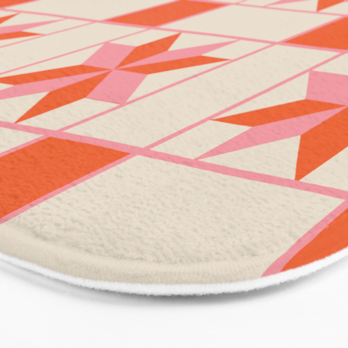 Vibrant Star Quilt Pattern Bath Mat Gallery Image 3