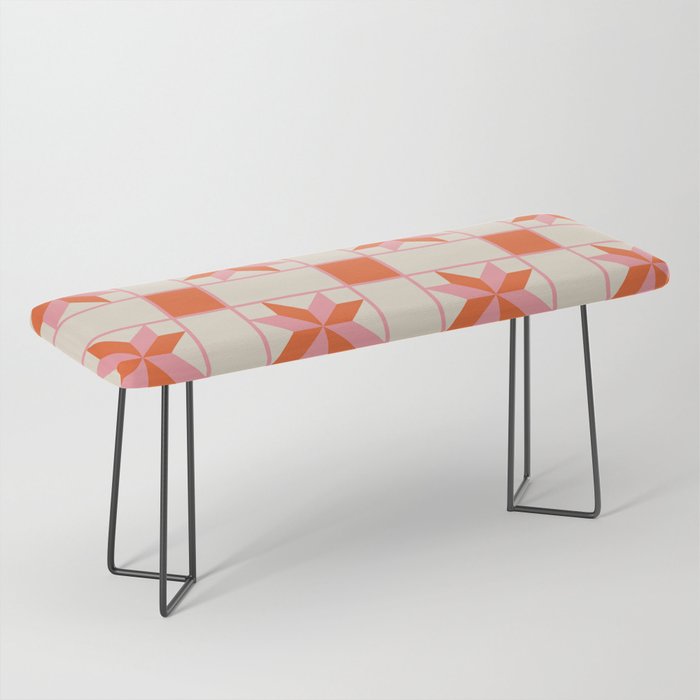 Vibrant Star Quilt Pattern Bench Gallery Image 1