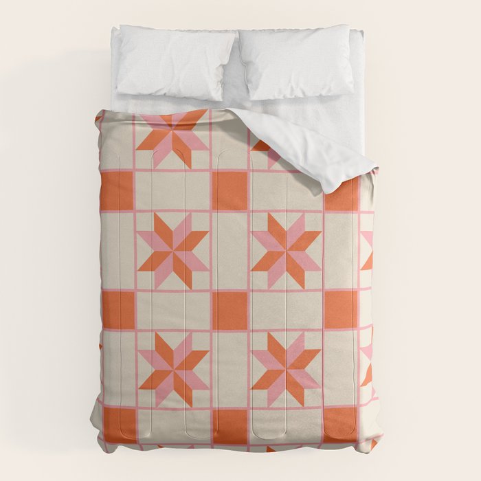 Vibrant Star Quilt Pattern Comforter Gallery Image 6