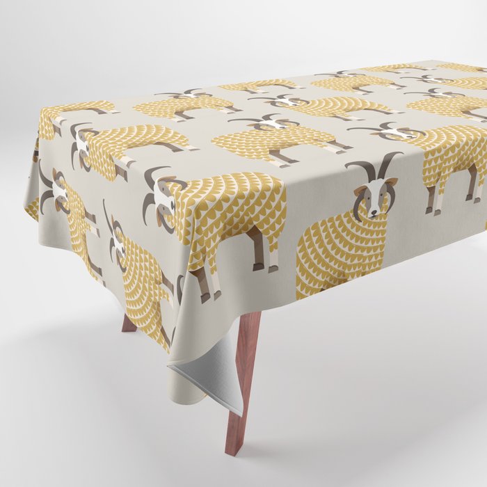 Whimsical Jacob Sheep Tablecloth Gallery Image 1