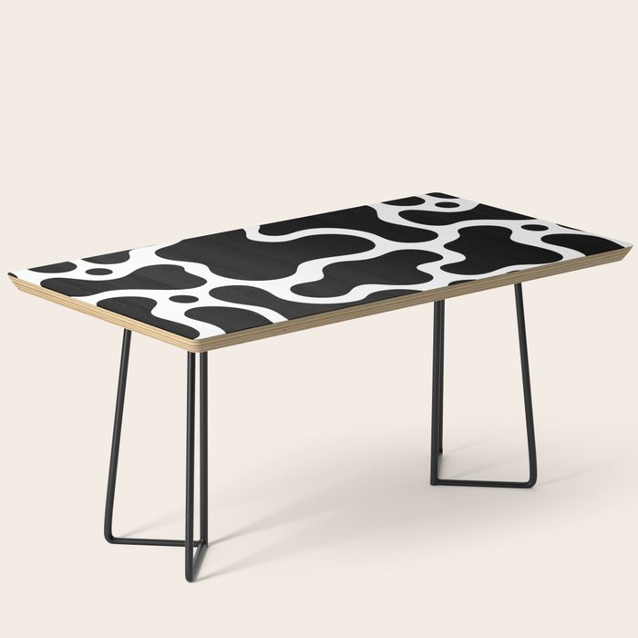 Abstract black and white organic shape pattern Coffee Table Gallery Image 1