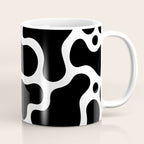 Abstract black and white organic shape pattern Coffee Mug Gallery Image 1