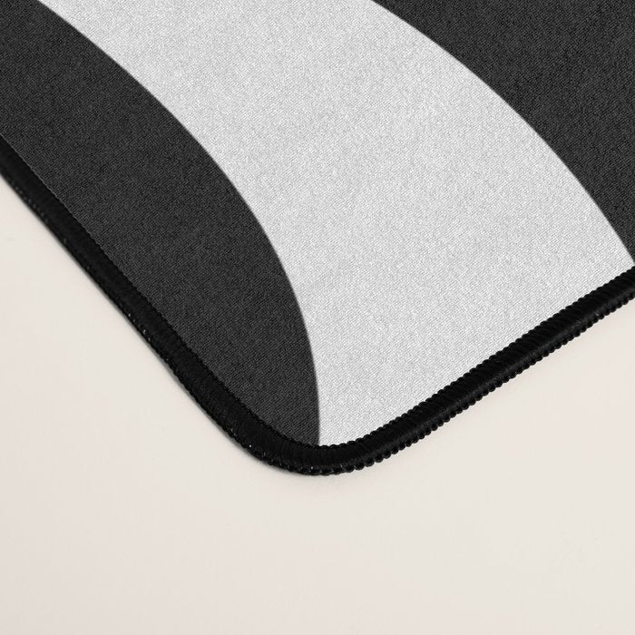 Abstract black and white organic shape pattern Desk Mat Gallery Image 4