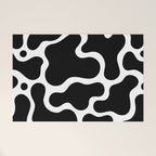 Abstract black and white organic shape pattern Welcome Mat Gallery Image 1