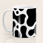 Abstract black and white organic shape pattern Coffee Mug Gallery Image 3