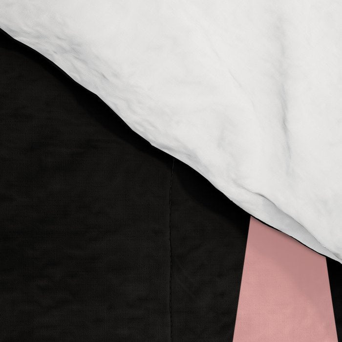 Atomic 50s Retro Star Trio in Vintage Pink and Black Comforter Gallery Image 4