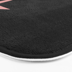 Atomic 50s Retro Star Trio in Vintage Pink and Black Bath Mat Gallery Image 3