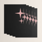 Atomic 50s Retro Star Trio in Vintage Pink and Black Wrapping Paper Gallery Image 3