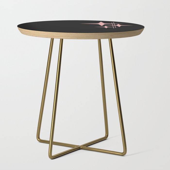 Atomic 50s Retro Star Trio in Vintage Pink and Black Side Table Gallery Image 1