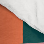 Retro Teal Green and Orange Checkerboard Comforter Gallery Image 4