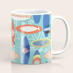 Vintage Surfboards Pattern Coffee Mug Gallery Image 1