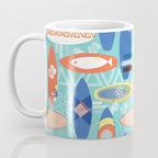 Vintage Surfboards Pattern Coffee Mug Gallery Image 3