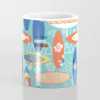 Vintage Surfboards Pattern Coffee Mug Gallery Image 4