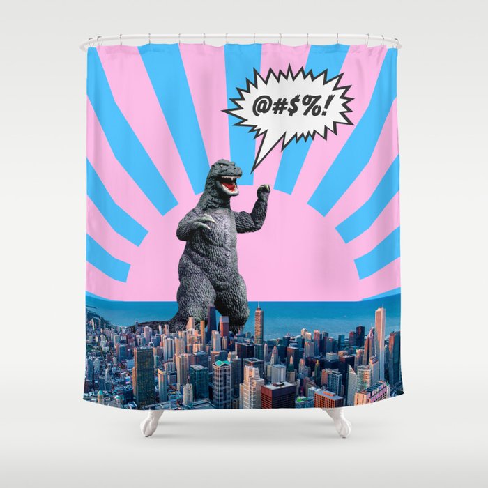 Monster in Town (@#%!) Shower Curtain Gallery Image 1