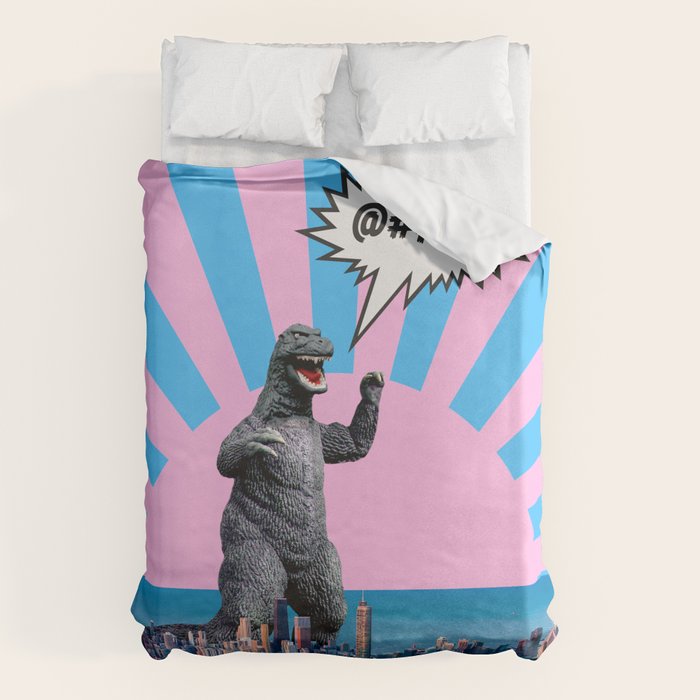 Monster in Town (@#%!) Duvet Cover Gallery Image 6