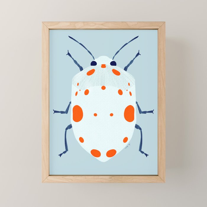 Cute beetle Mini Art Print Gallery Image 1